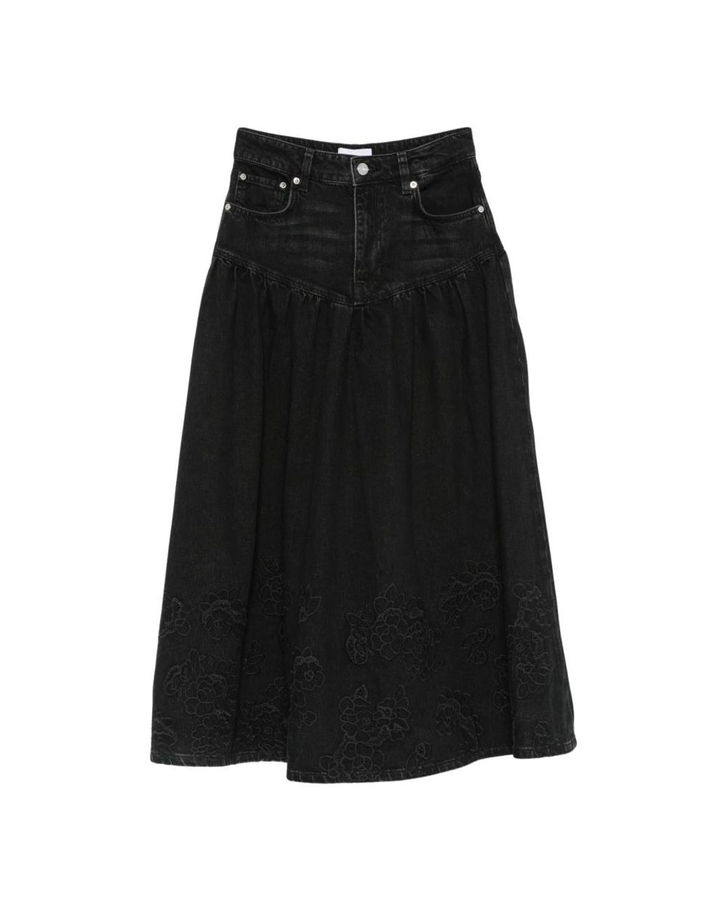 Ganni Black Midi Skirts