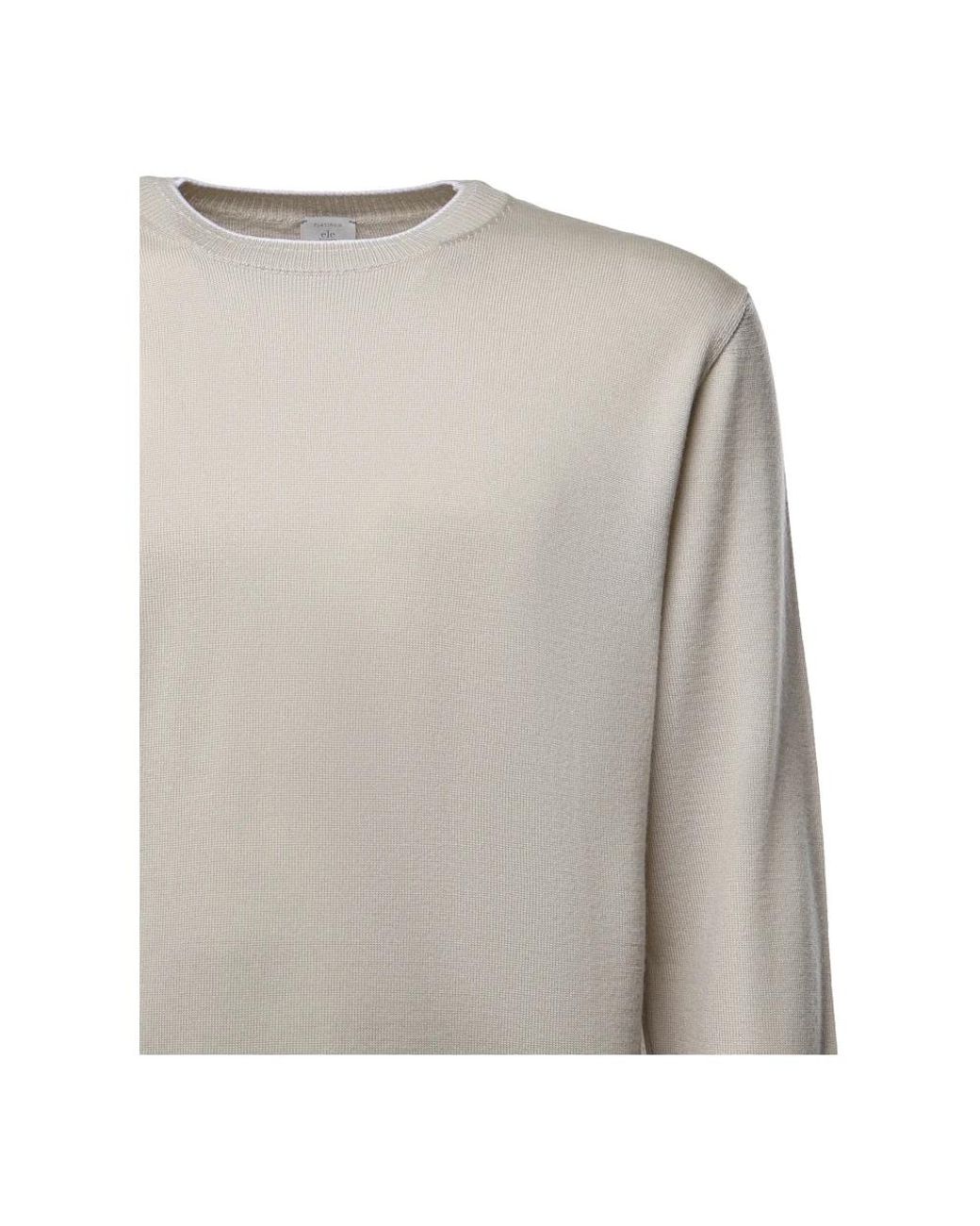 Eleventy Gray Round-Neck Knitwear for men