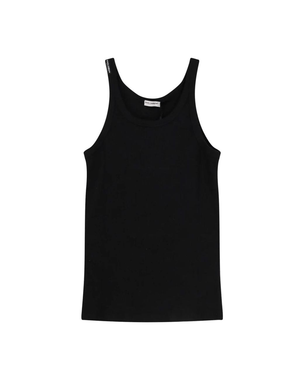 Dolce & Gabbana Black Sleeveless Tops for men