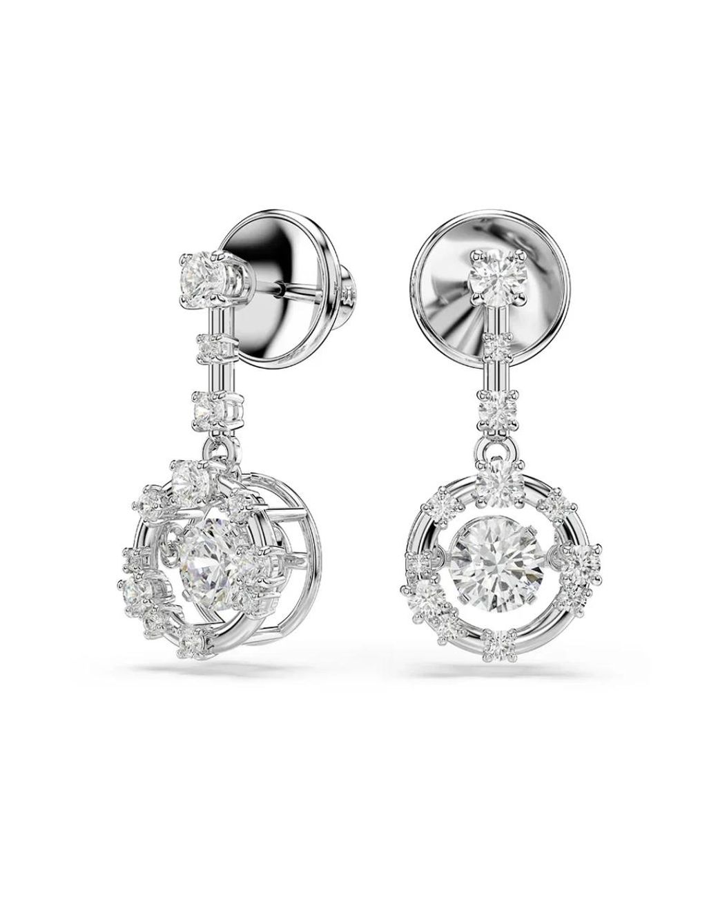 Earrings Swarovski de color Metallic