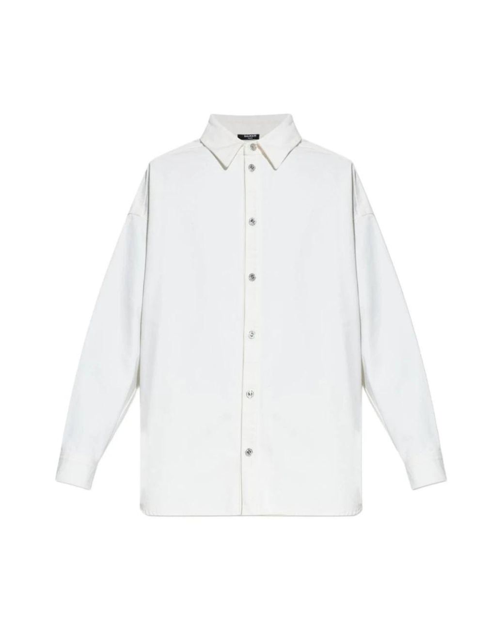 Balmain White Casual Shirts for men
