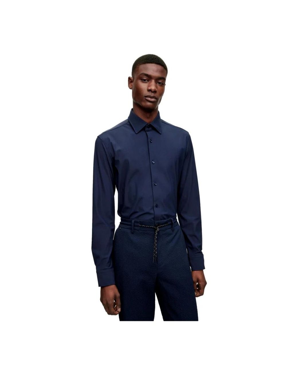 Boss Blue Formal Shirts for men