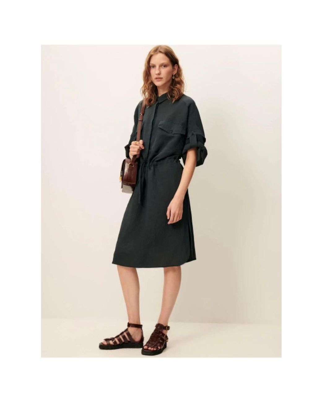 Sessun Black Shirt Dresses