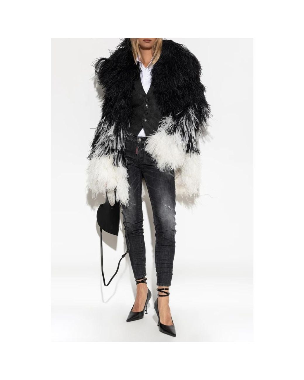 DSquared² Overhemden ,Wit ,Katoen Overhemd Met Zak in het White