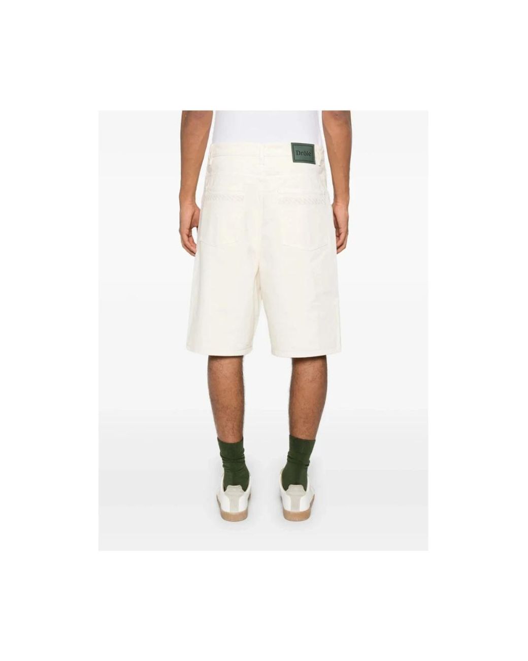 Drole de Monsieur White Casual Shorts for men