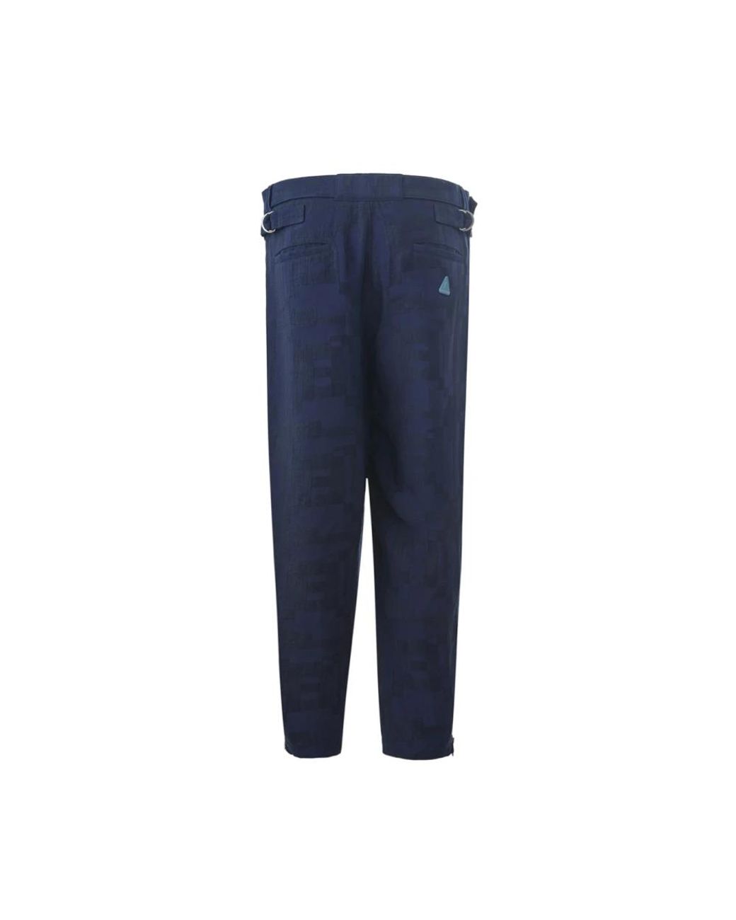 Emporio Armani Blue Relaxedfit Trousers Geometric Print for men