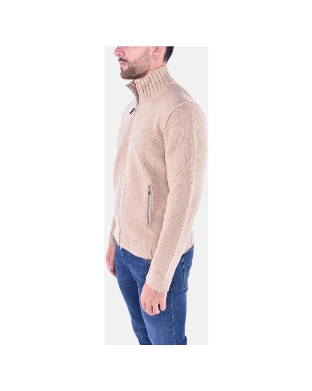 Kangra Truien & Vesten ,Wol Cardigan Met Rits in het Blue voor heren