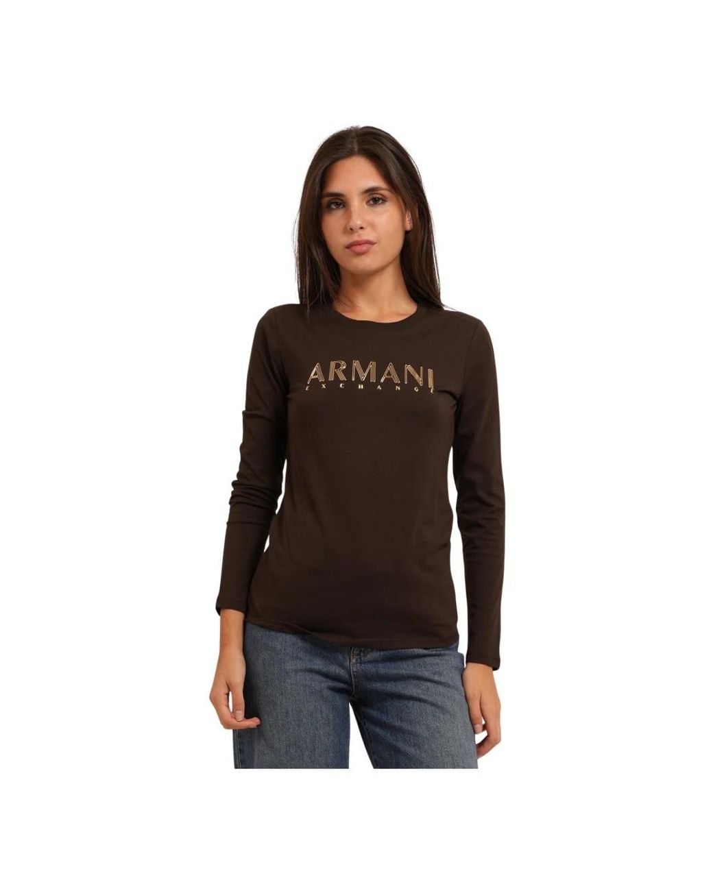 ARMANI EXCHANGE Black Long Sleeve T-Shirts
