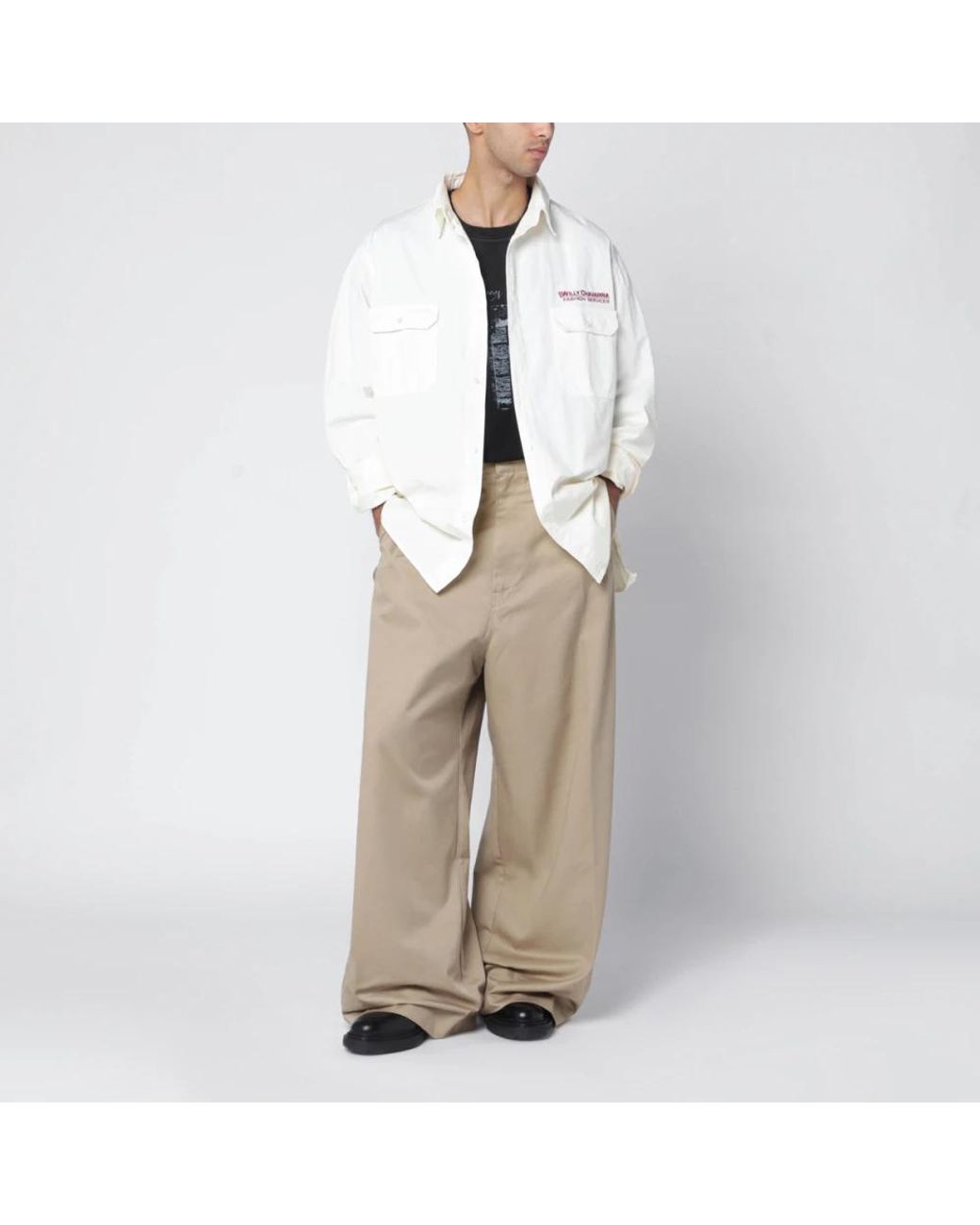 Willy Chavarria White Casual Shirts for men
