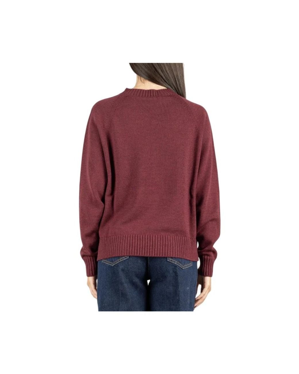 Max Mara Red Round-Neck Knitwear