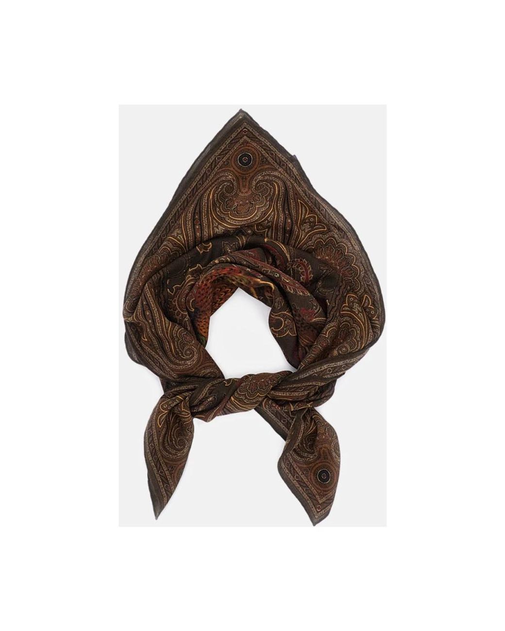 Ralph Lauren Brown Silk Scarves