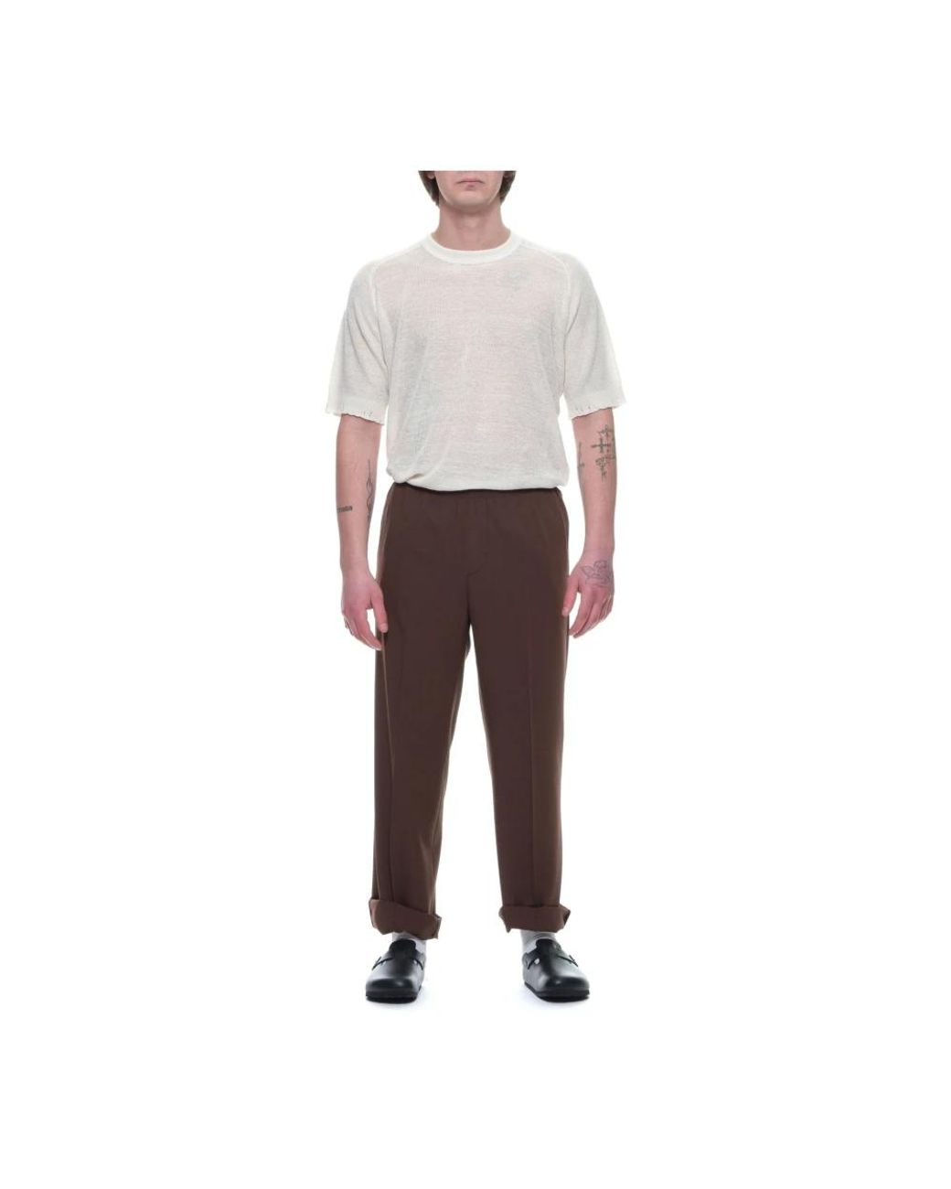 Cellar Door Brown Straight Trousers for men