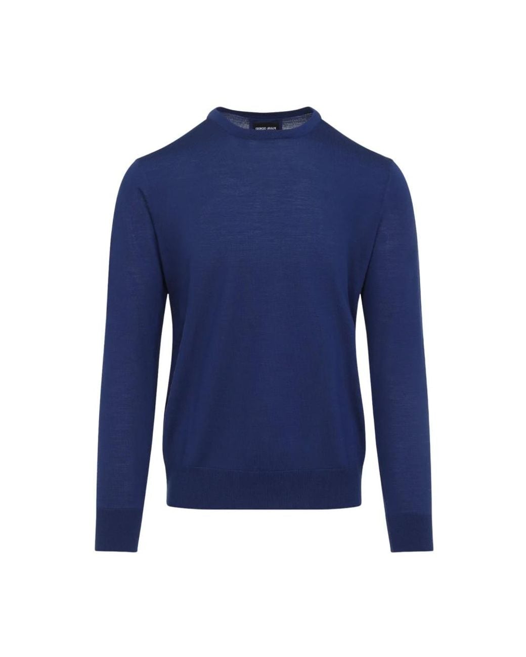 Giorgio Armani Blue Round-Neck Knitwear for men