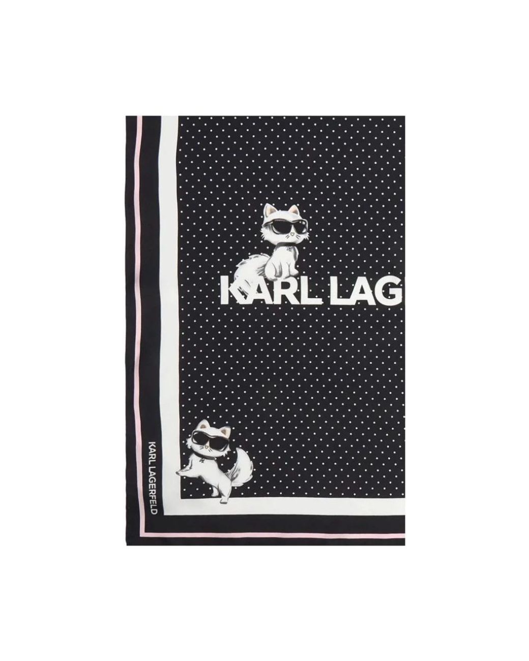 Karl Lagerfeld Black Silk Scarves