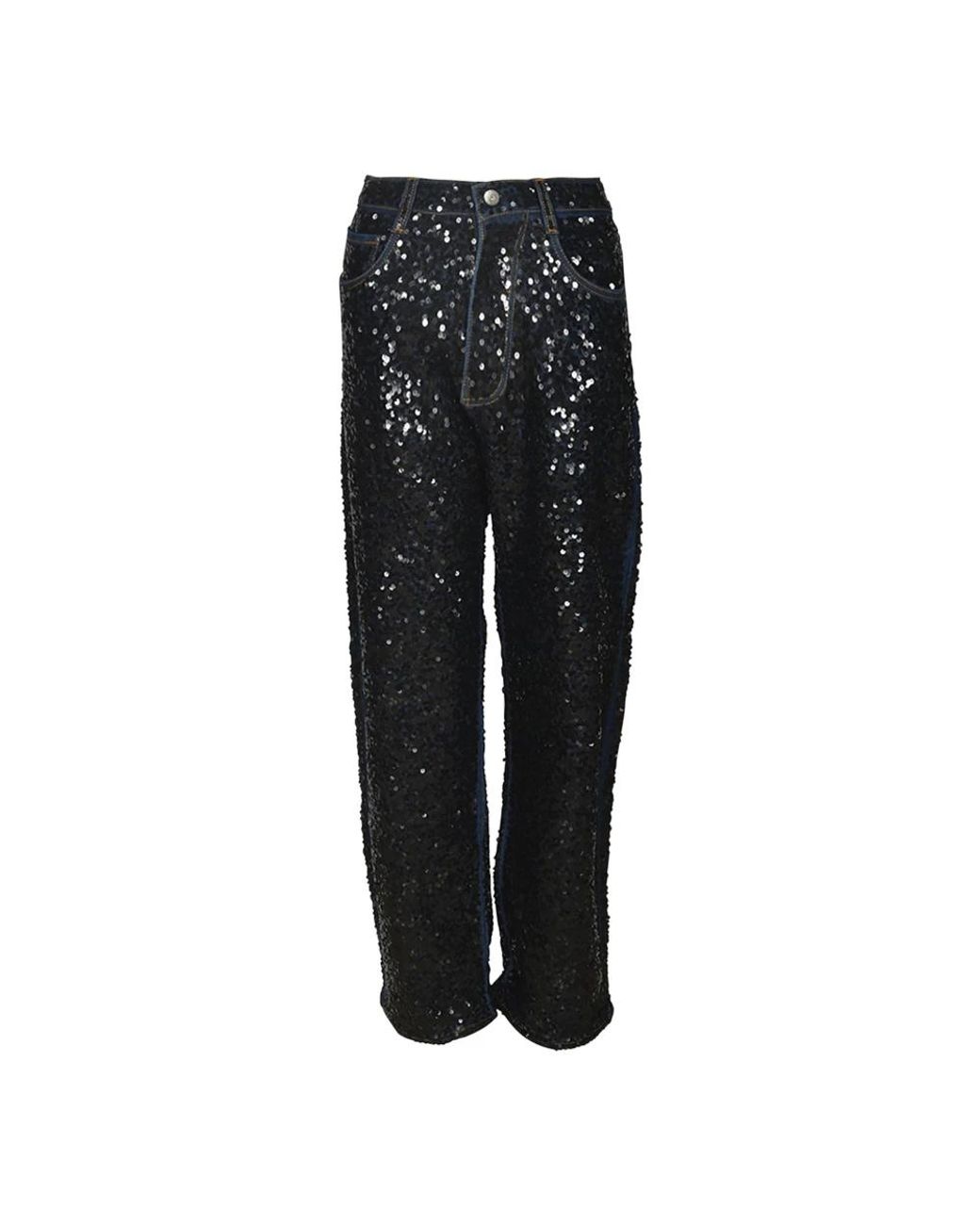 P.A.R.O.S.H. Black Straight Fit Jeans