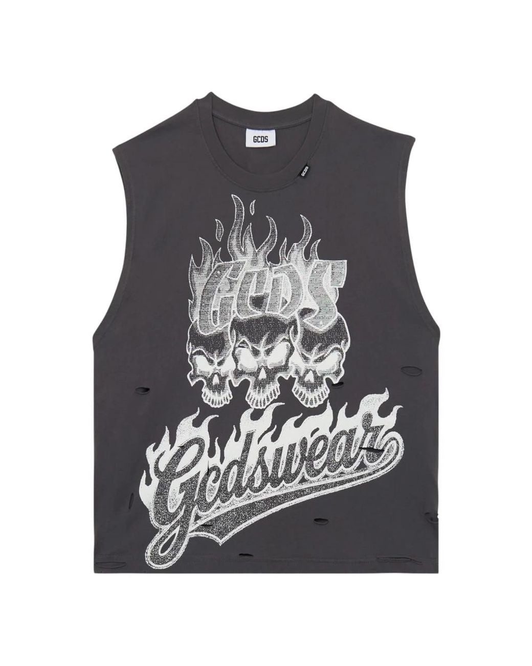Gcds Gray Sleeveless Tops for men