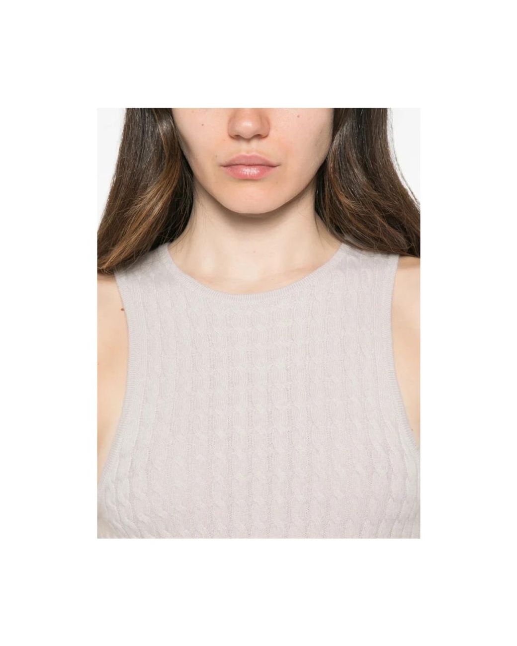Lisa Yang White Sleeveless Tops