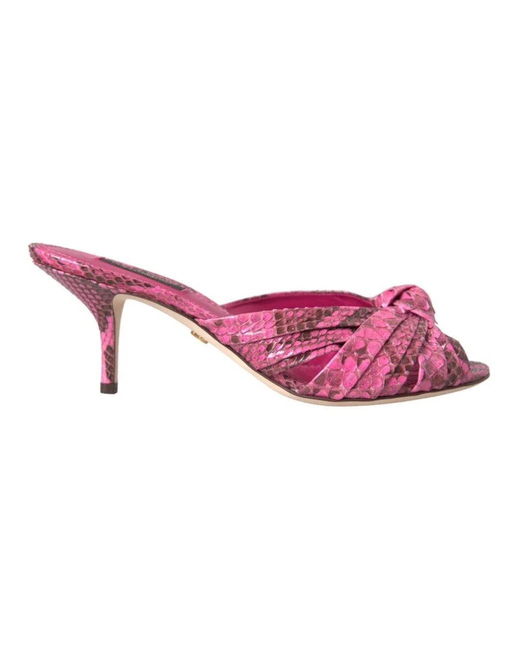 Dolce & Gabbana Pink Heeled Mules