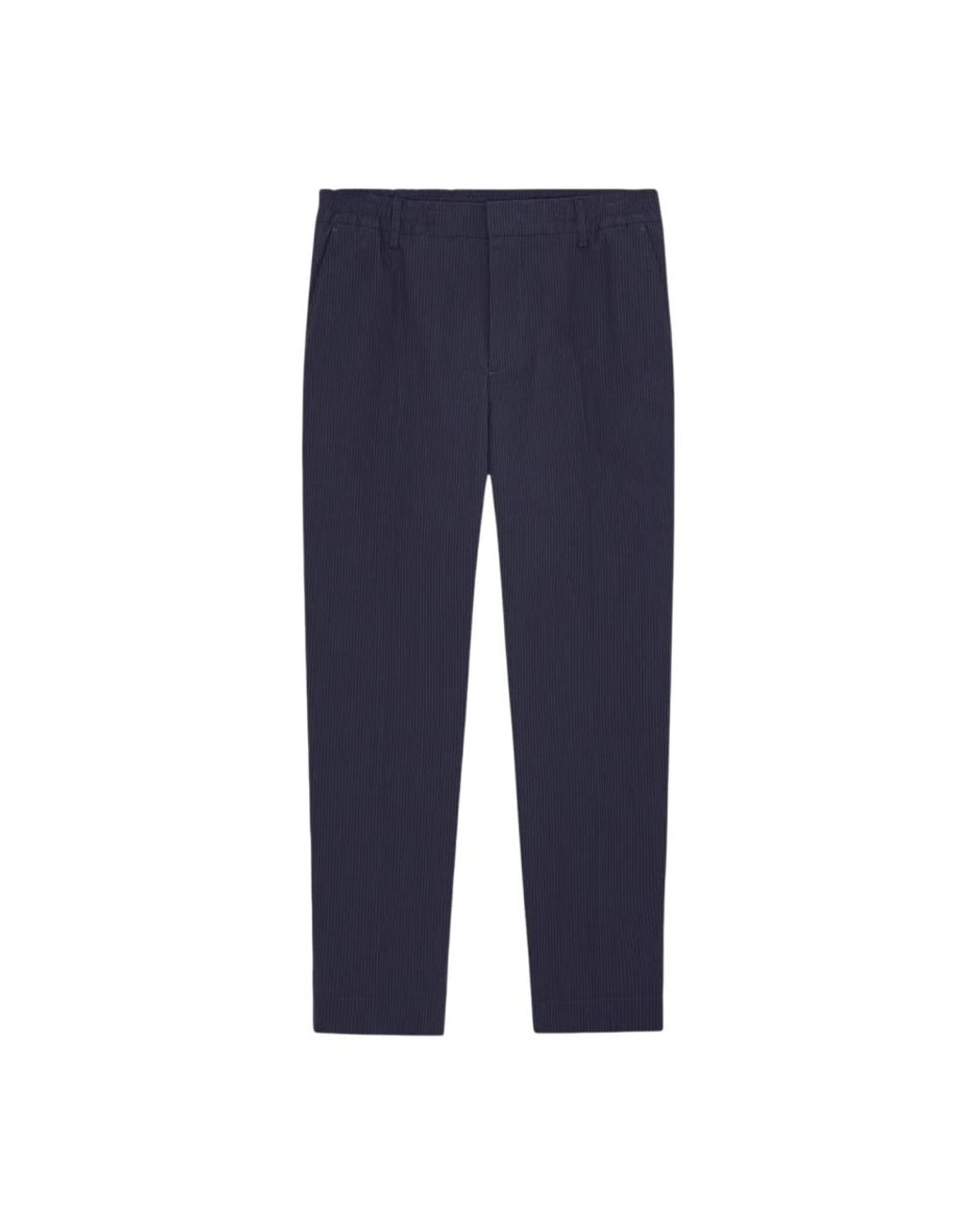 NN07 Blue Straight Trousers for men
