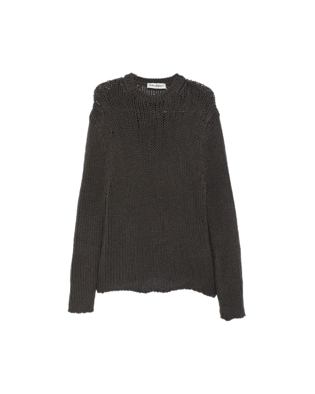 Our Legacy Black Round-Neck Knitwear for men