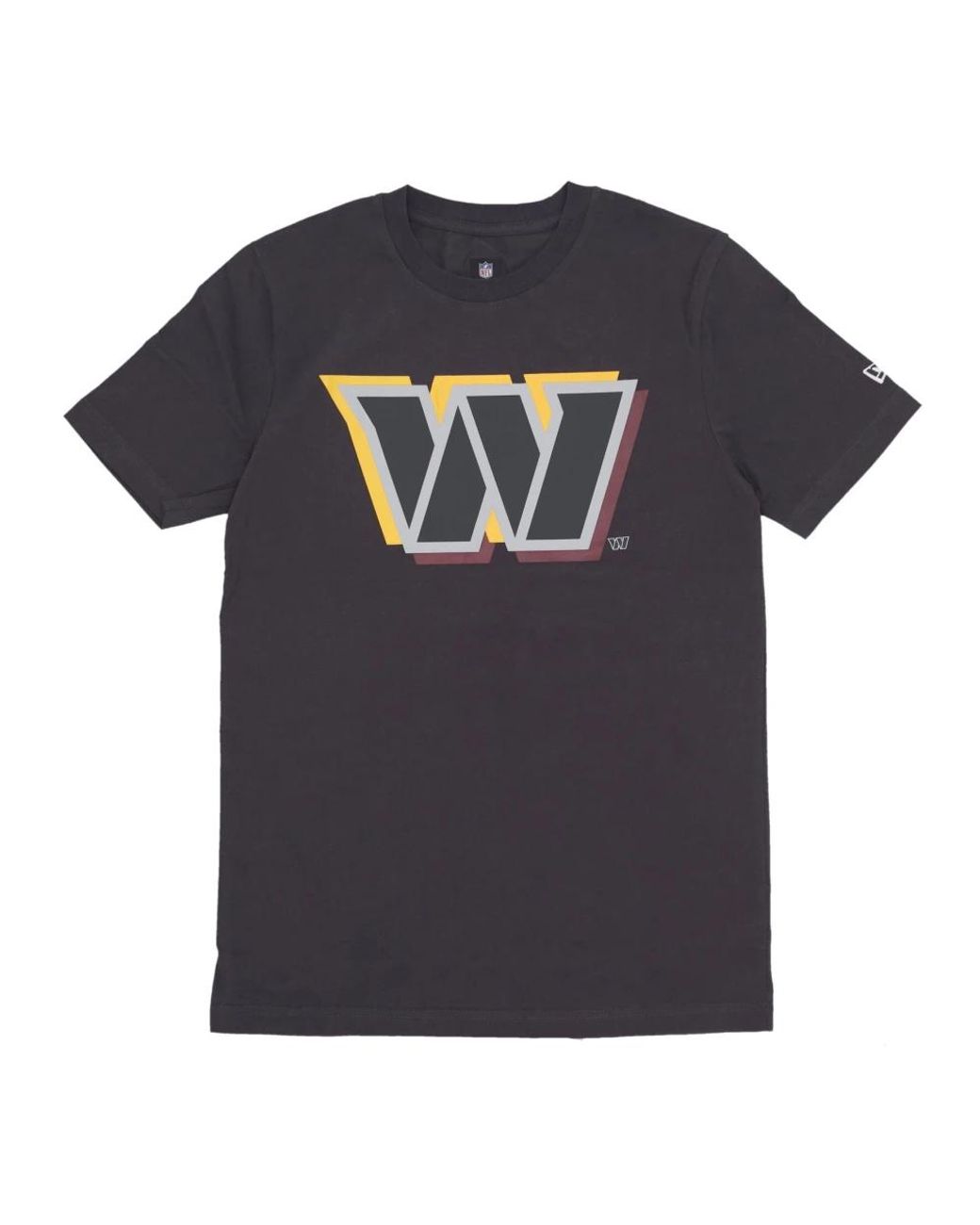 KTZ Tops ,Grijs ,Katoen Washington Commanders Voetbal Tee in het Black voor heren