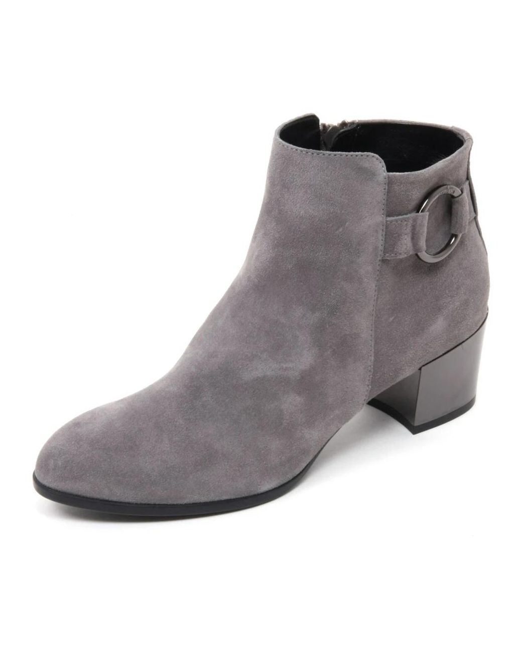 Hogan Gray Heeled Boots