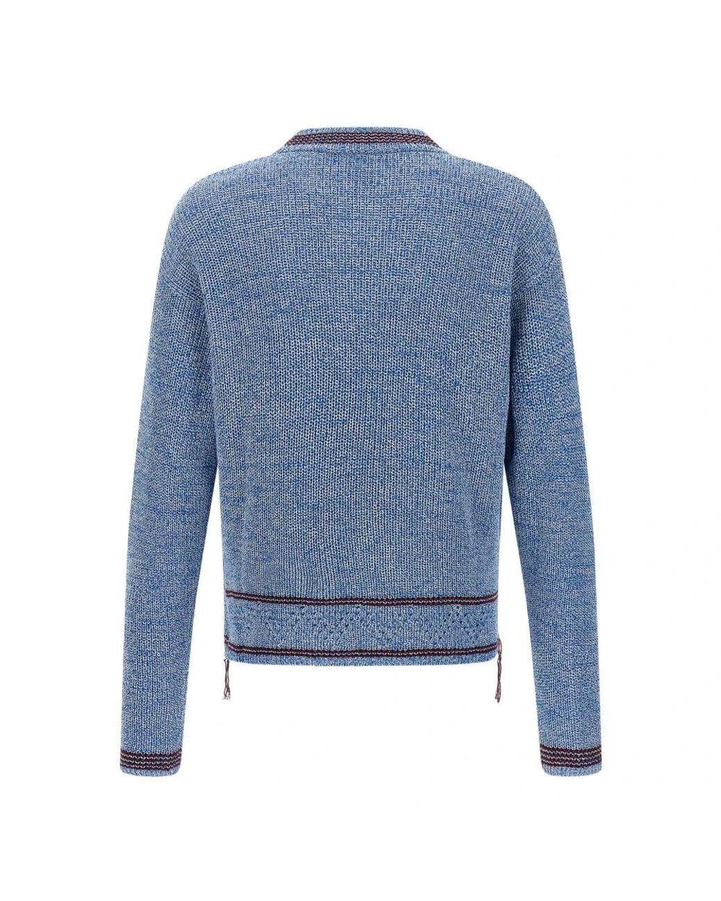 Marni Blue Round-Neck Knitwear for men