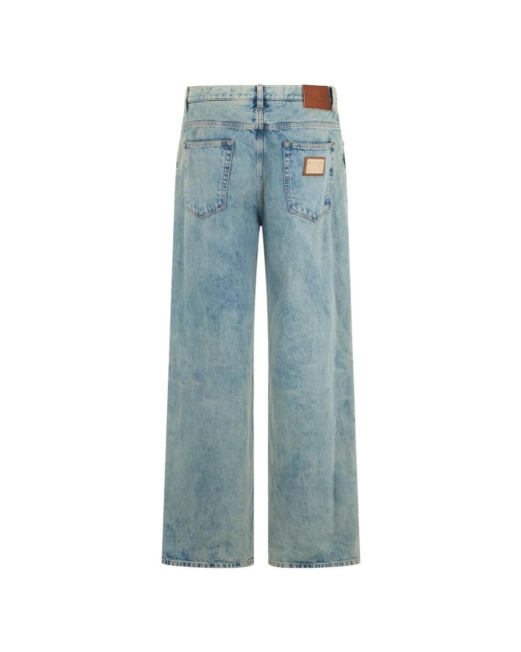 Dolce & Gabbana Blue Wide Jeans for men