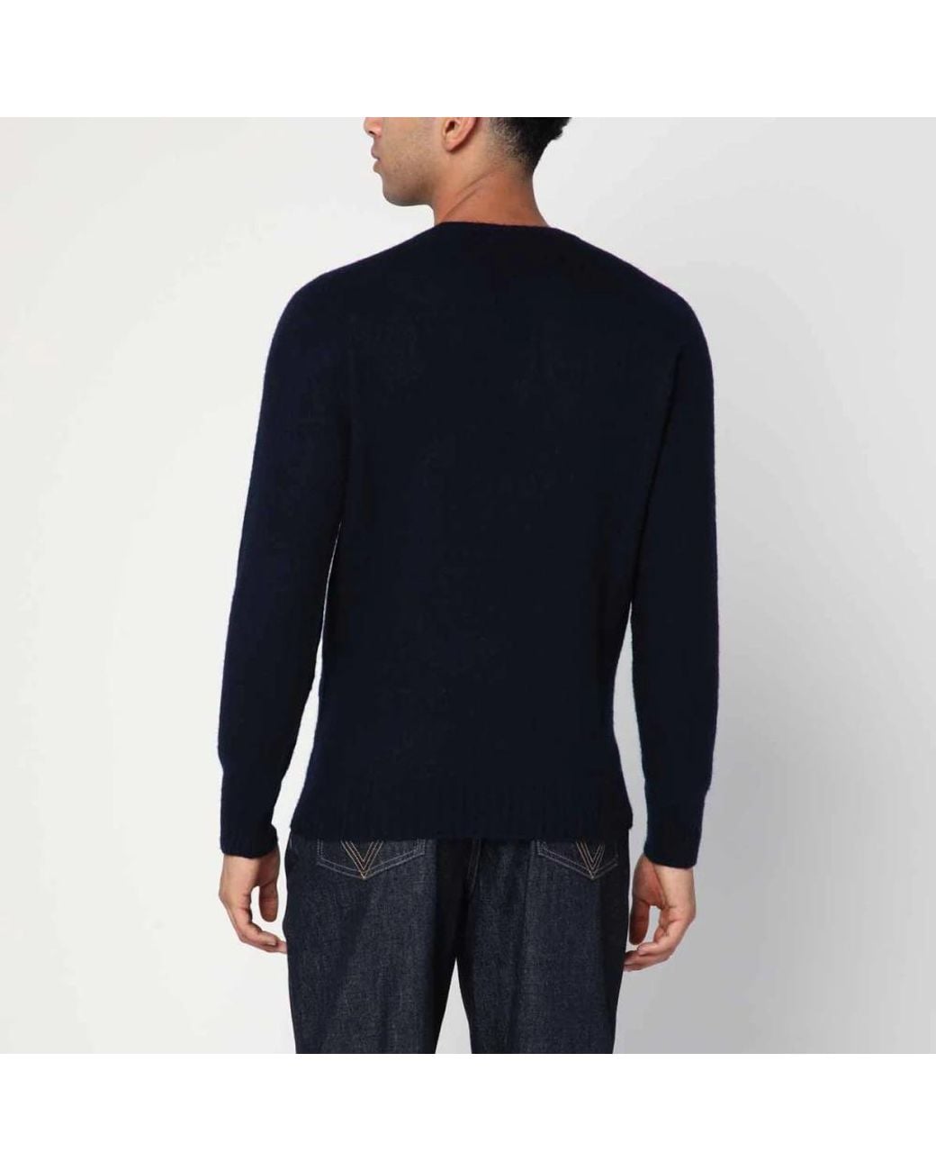 Drumohr Blue Round-Neck Knitwear for men
