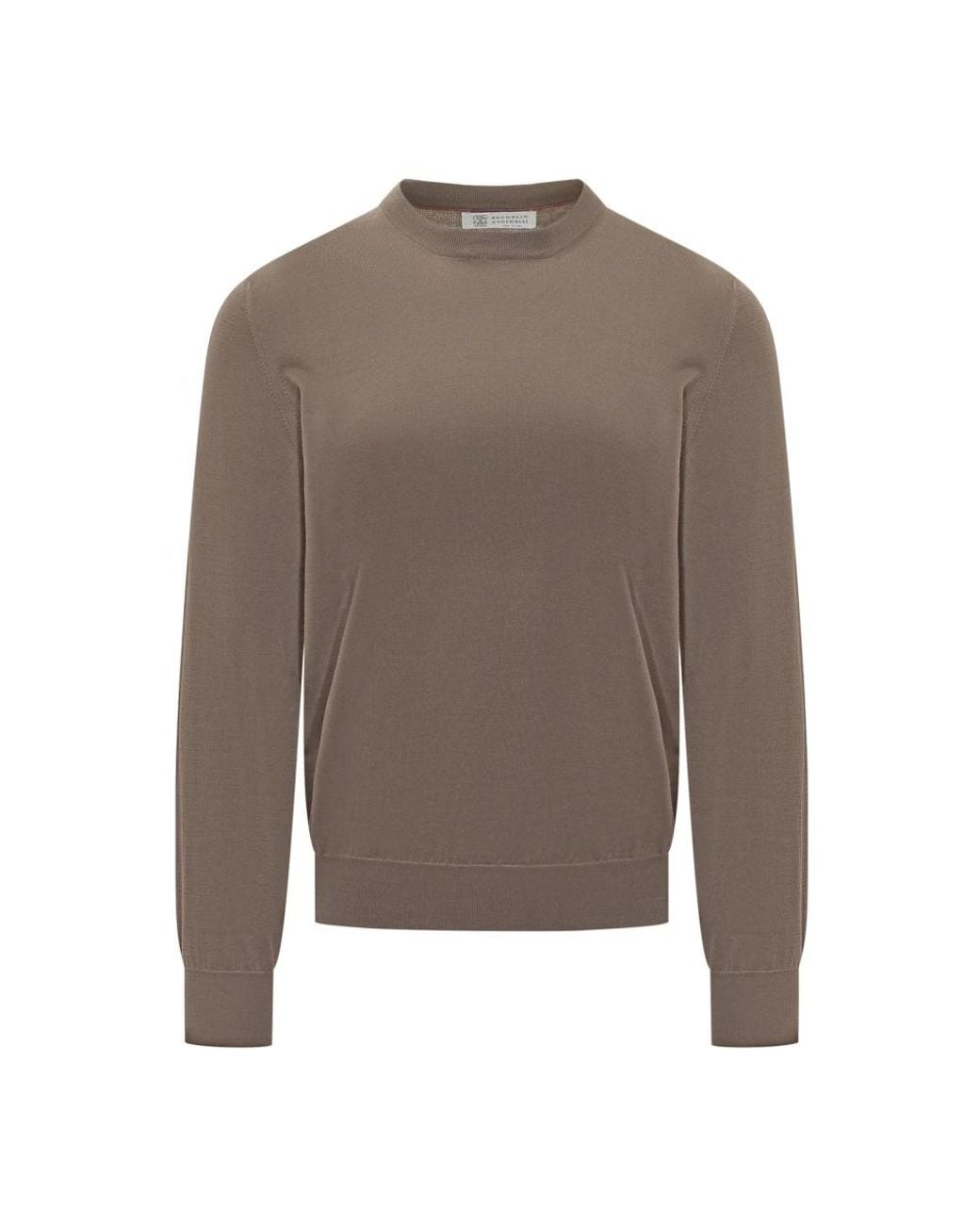 Brunello Cucinelli Brown Round-Neck Knitwear for men