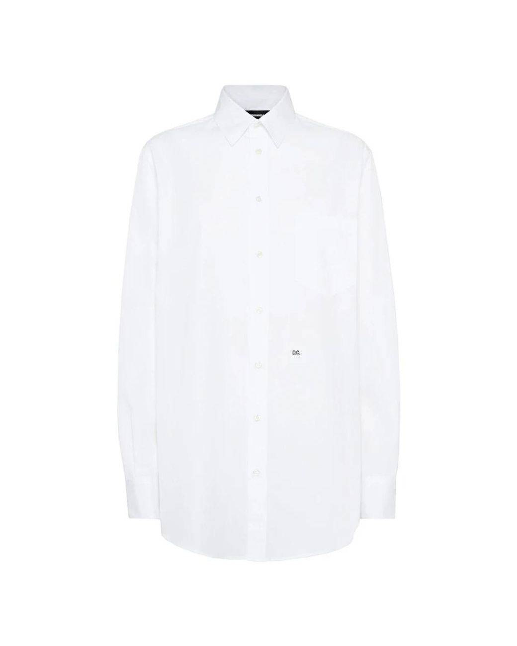 DSquared² Witte Maxi Dean Shirt in het White