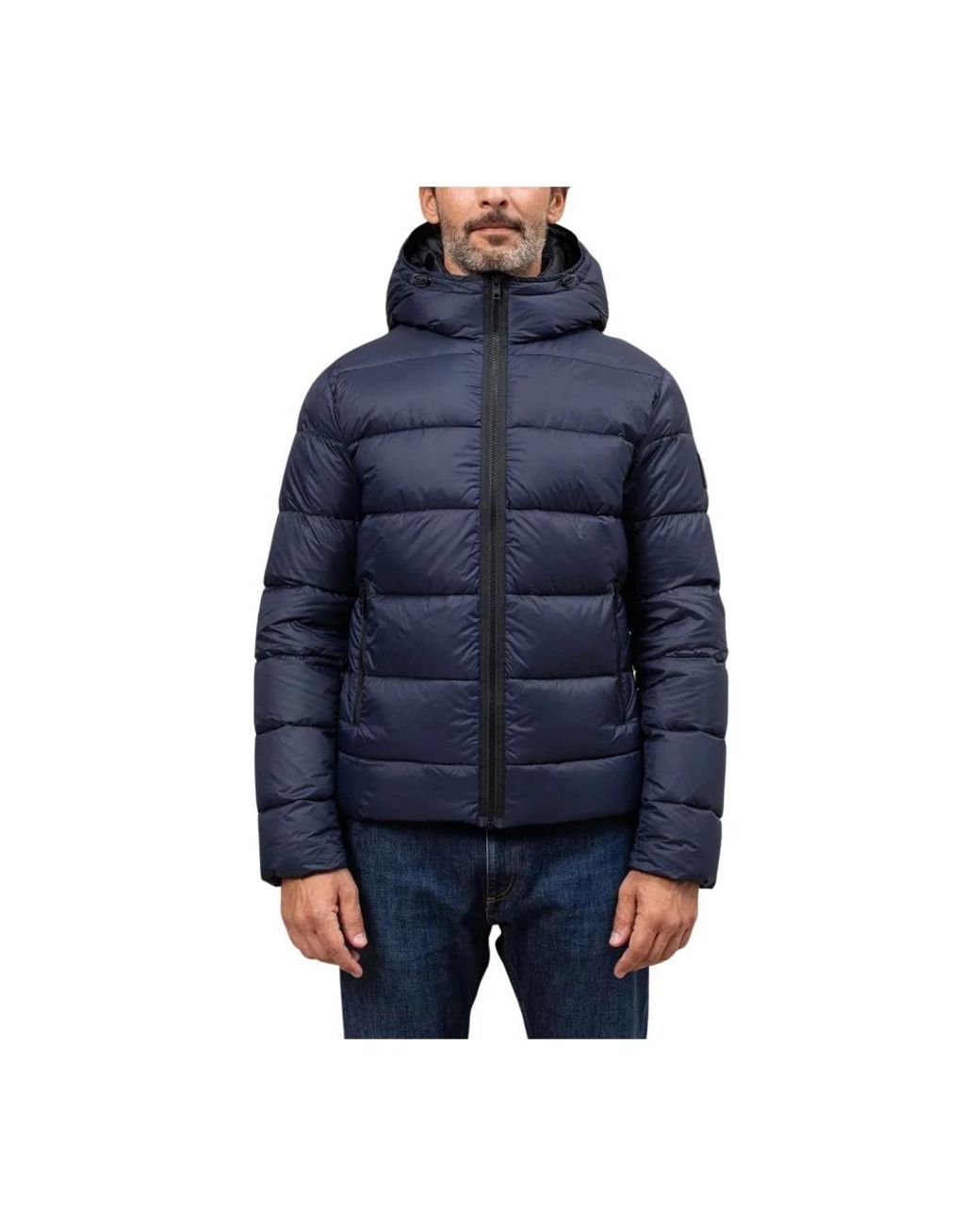 Fay Jassen ,Blauw ,Polyester Double Front Down Jacket in het Blue voor heren