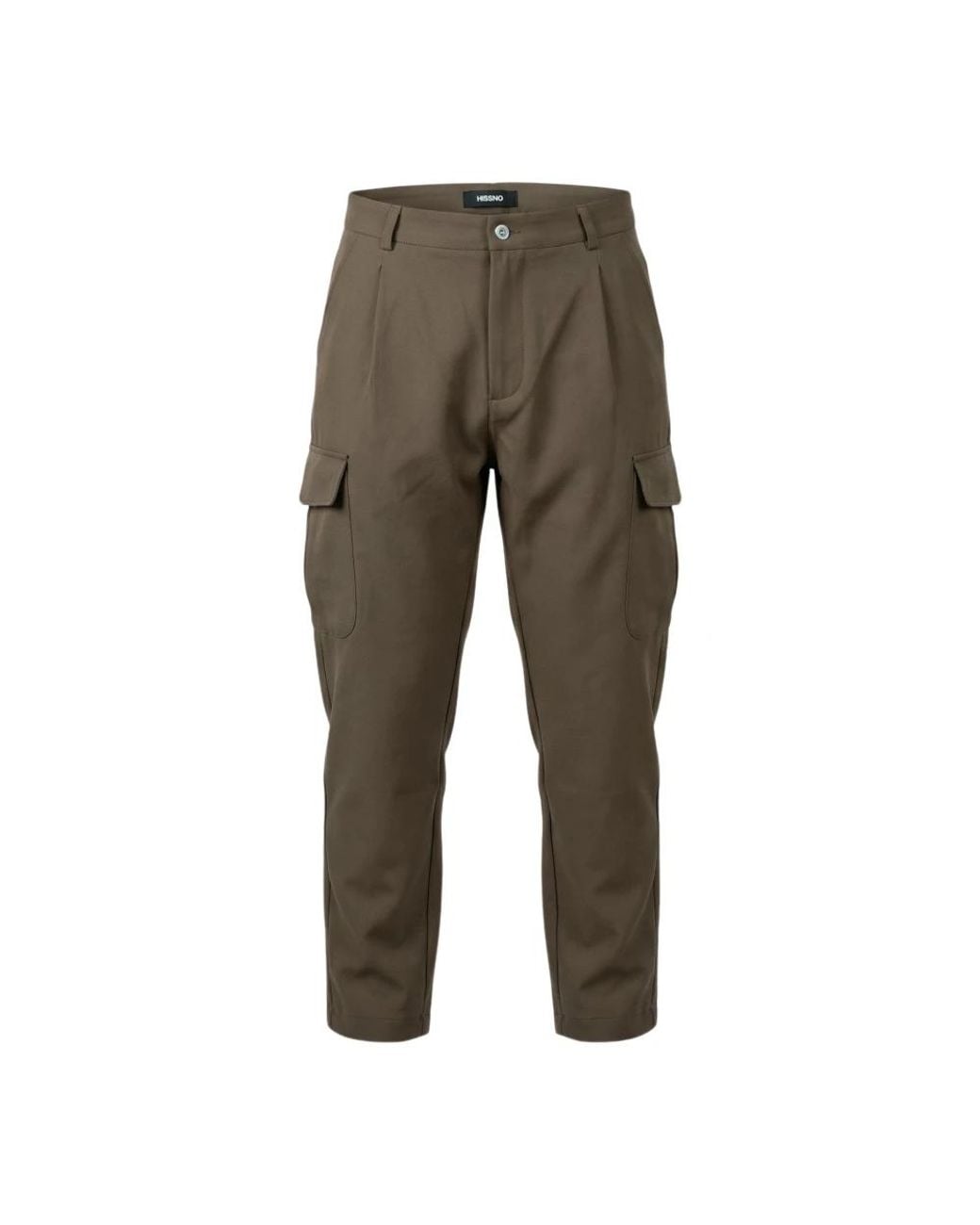 Heskimo Green Straight Trousers for men