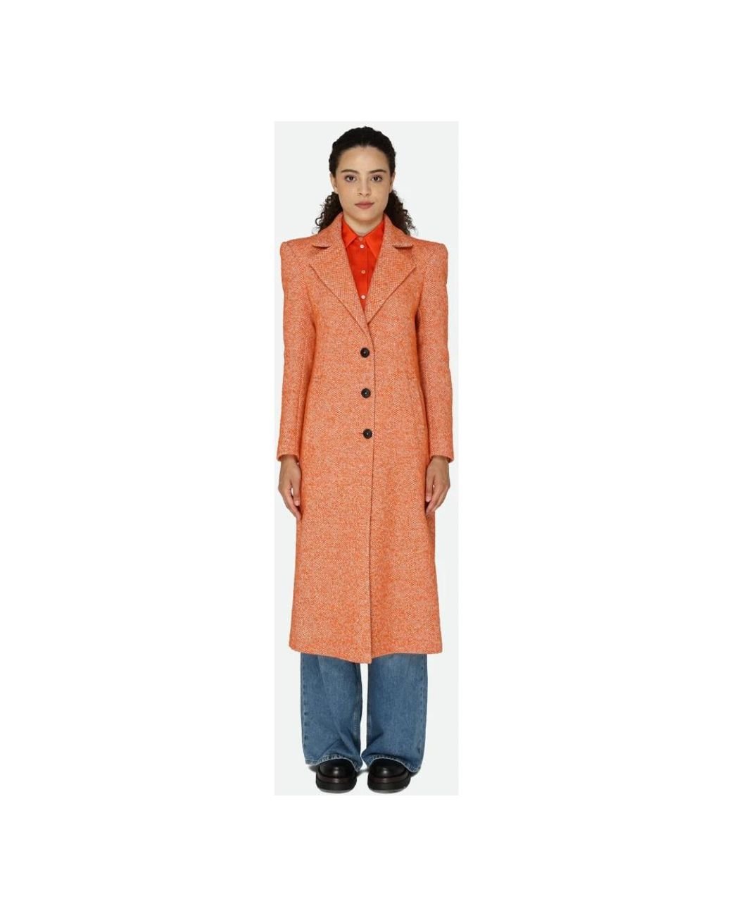 Patrizia Pepe Orange Single-Breasted Coats