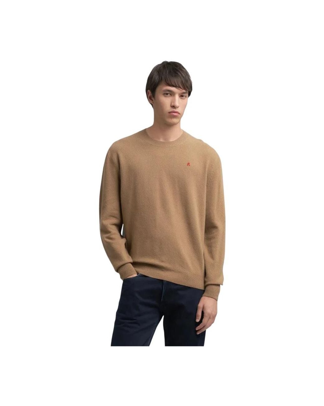 Replay Natural Round-Neck Knitwear for men