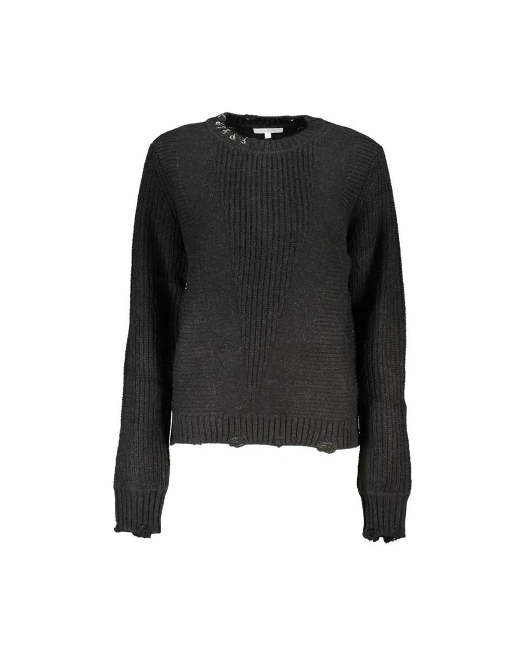 Patrizia Pepe Black Round-Neck Knitwear