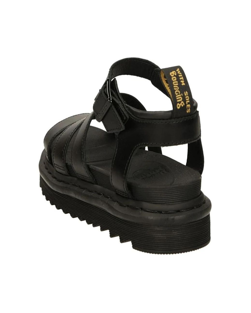 Dr. Martens Black Flat Sandals