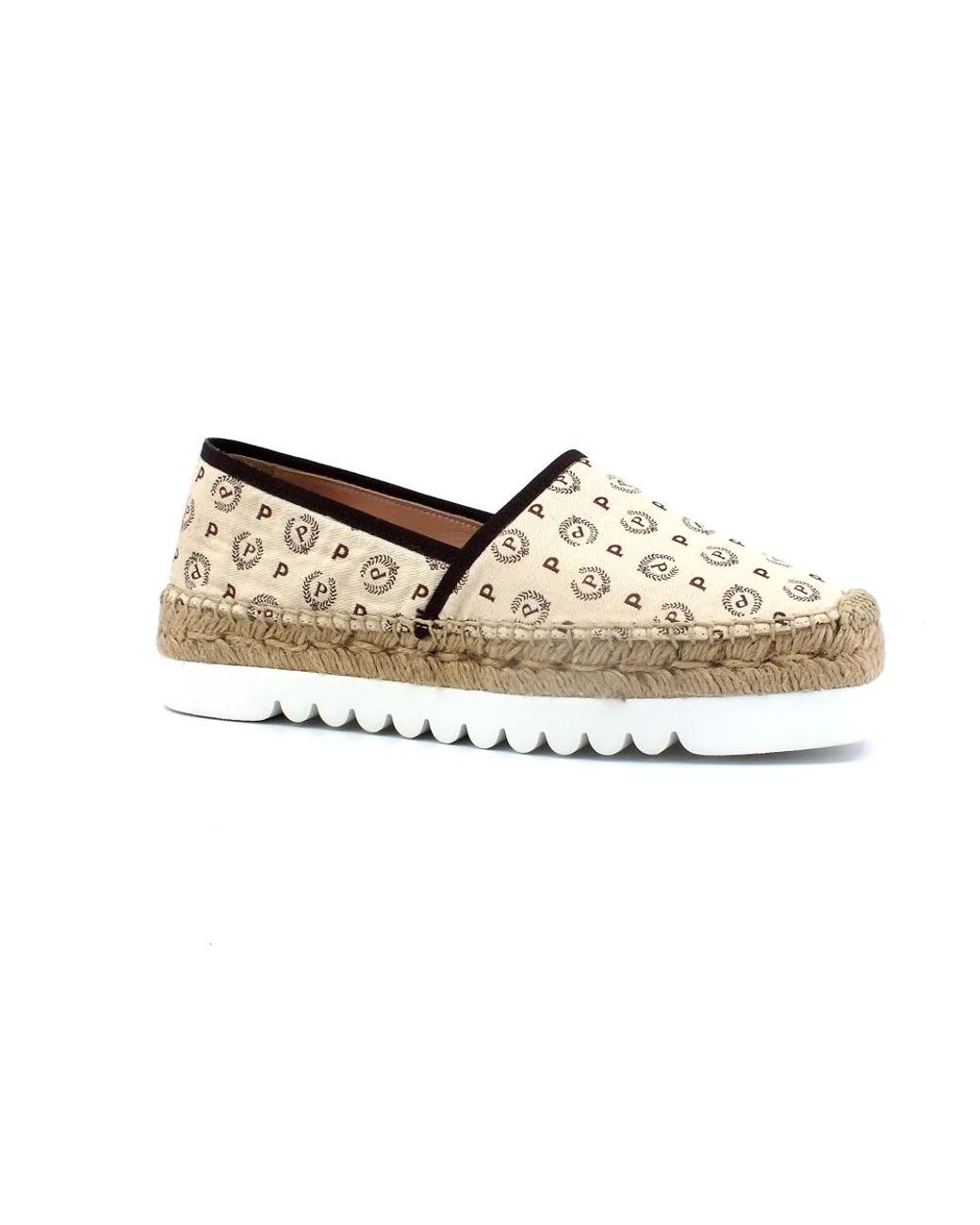 Pollini Schoenen ,Leer Espadrilles in het Natural