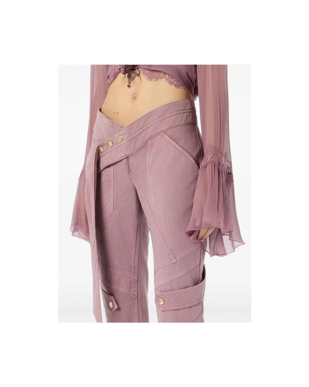 Blumarine Pink Straight Trousers