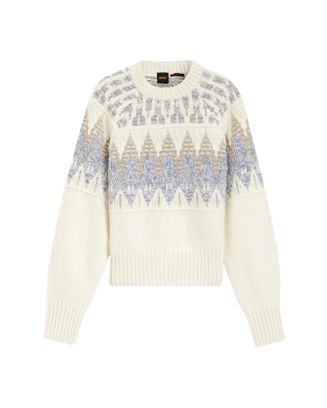 Boss White Round-Neck Knitwear