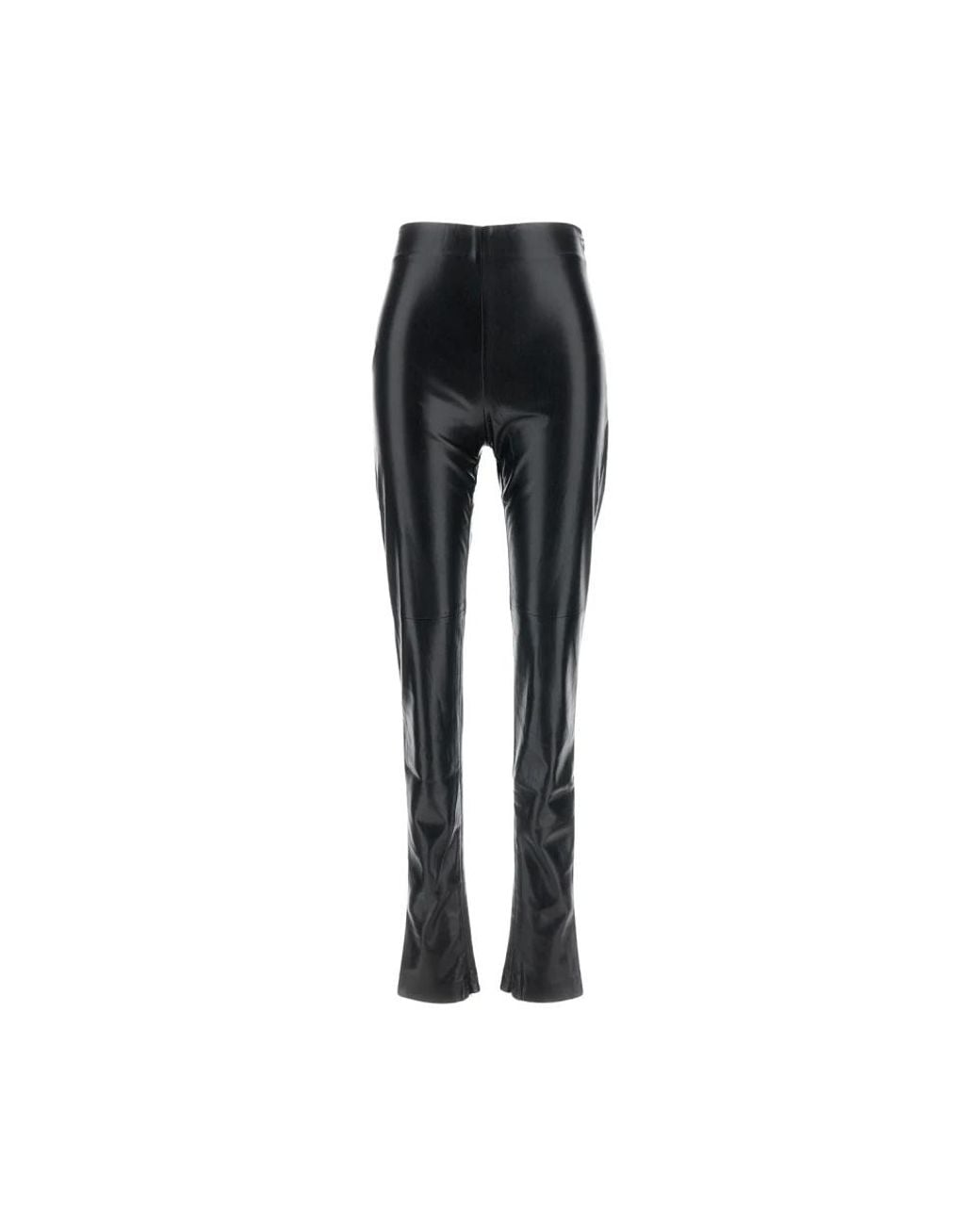 ANDAMANE Black Leather Trousers