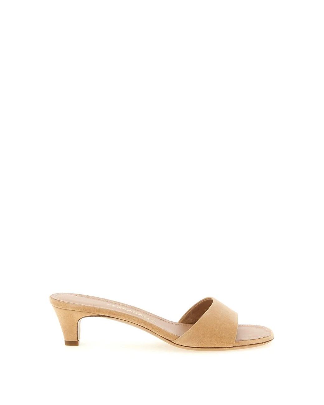 Ferragamo Natural Heeled Mules