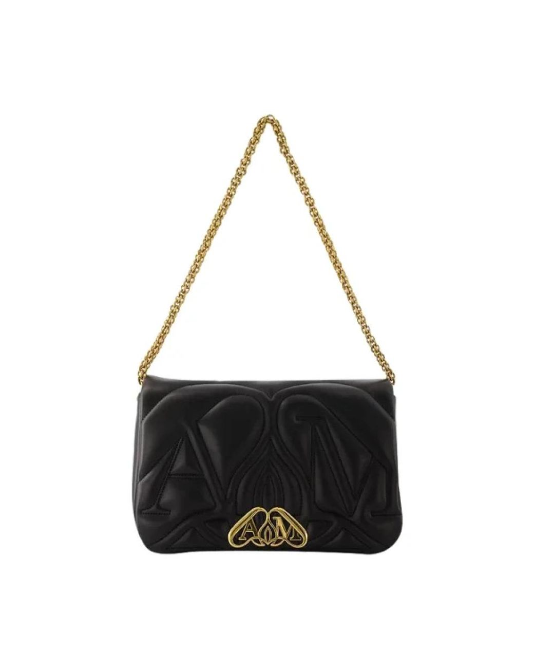 McQueen Black Shoulder Bags