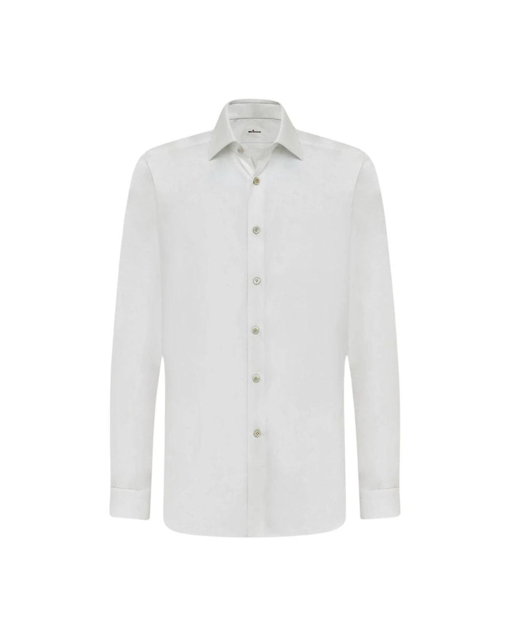 Kiton Overhemden ,Wit ,Katoen Luxe Katoenen Overhemd in het White voor heren