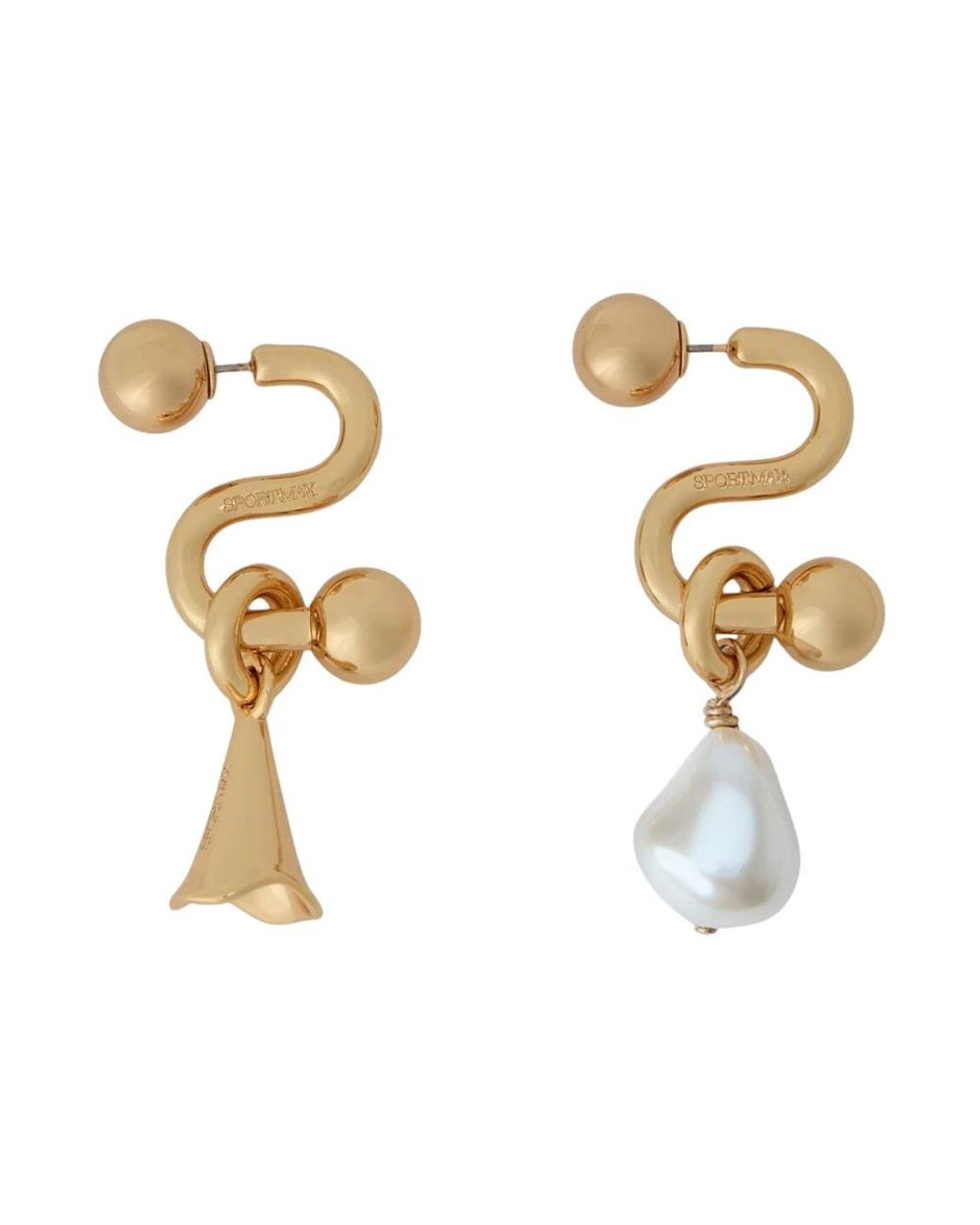 Earrings Sportmax de color Metallic