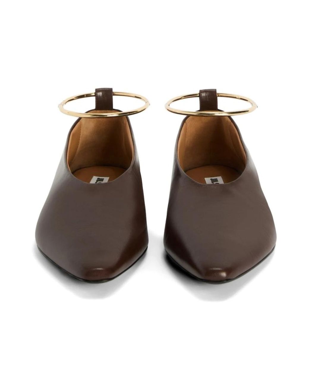 Jil Sander Brown Ballerina Shoes