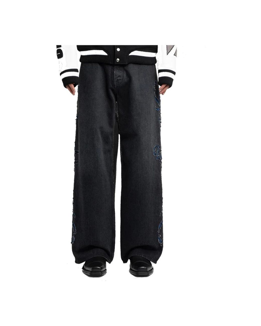 Off-White c/o Virgil Abloh Black Wide Jeans for men