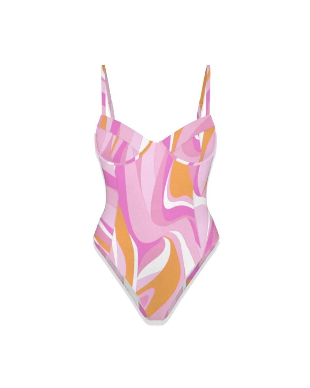 Mc2 Saint Barth Badmode ,Veelkleurig Badpak Bloemenprint in het Pink