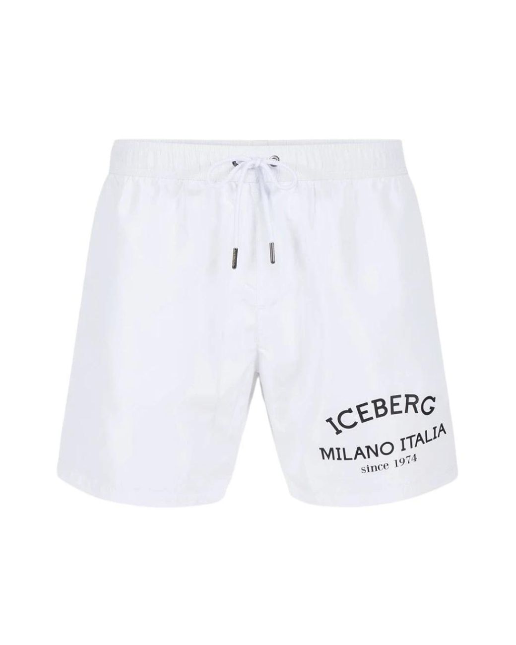 Iceberg Badmode ,Wit ,Polyester Logo Zwembroek in het White voor heren