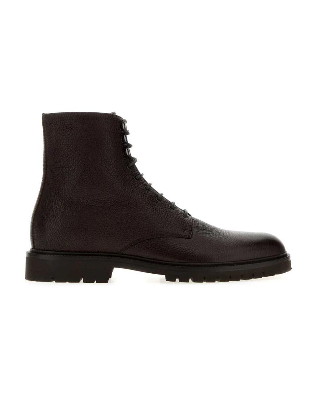 Brunello Cucinelli Black Lace-Up Boots for men